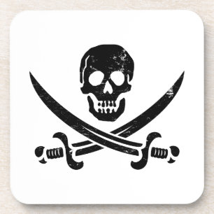 John Rackham (Calico Jack) Pirate Flag Jolly Roger Coaster