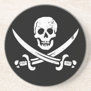 John Rackham (Calico Jack) Pirate Flag Jolly Roger Coaster