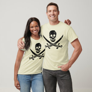 John Rackham (Calico Jack) Pirate Flag Jolly Roger T-Shirt
