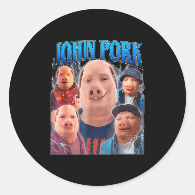John Rk Meme Humor Men Women  Classic Round Sticker (Front)