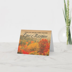 John Ruskin Inspirational Quote "Masterpiece" Thank You Card