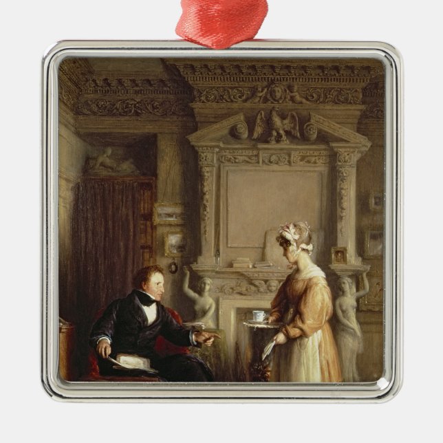 John Sheepshanks and his maid Metal Tree Decoration (Front)