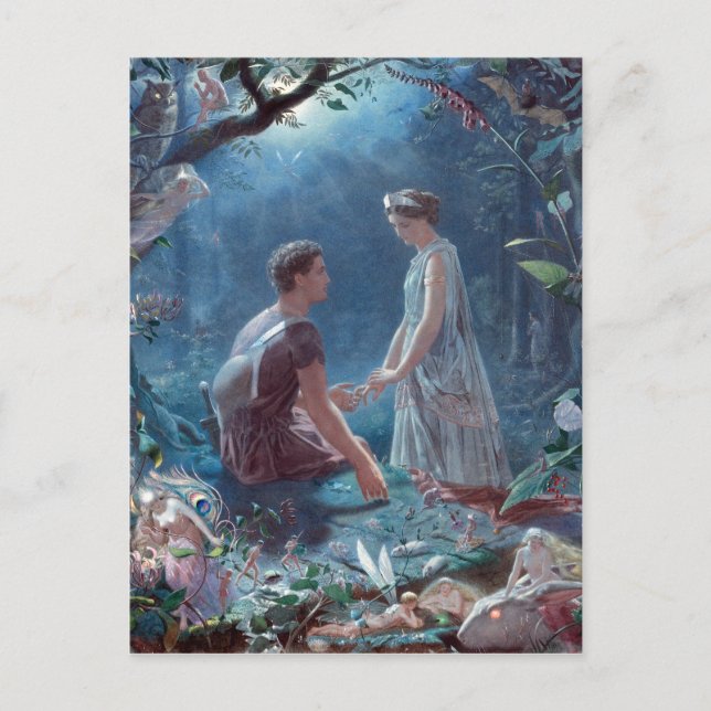 John Simmons Hermia and Lysander A Midsummer Night Postcard (Front)