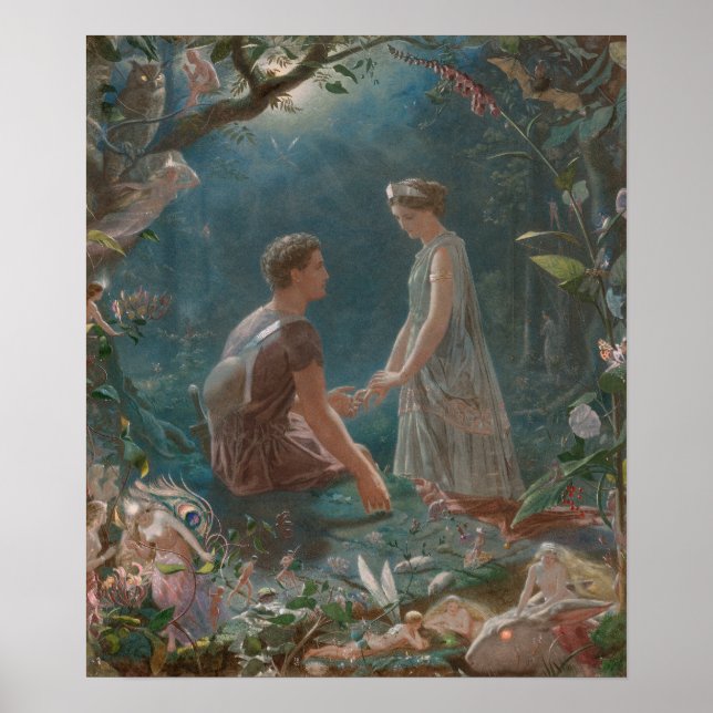 John Simmons Hermia and Lysander Shakespeare Poster (Front)