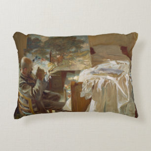 John Singer Sargent - An Artist in His Studio Decorative Cushion