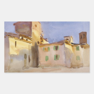 John Singer Sargent - Borgo San Lorenzo Rectangular Sticker