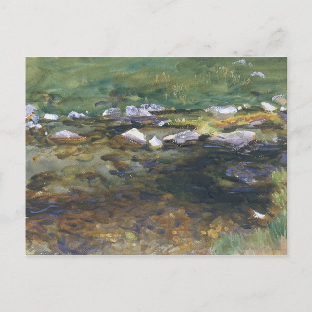 John Singer Sargent - Brook and Meadow Postcard (Front)