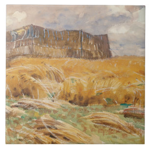 John Singer Sargent - Camouflaged Field in France Ceramic Tile
