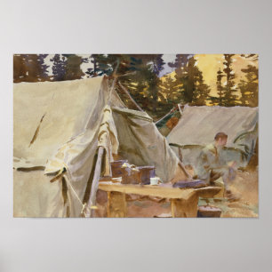 John Singer Sargent - Camp at Lake O'Hara Poster