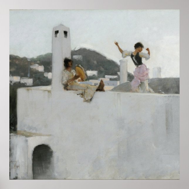 John Singer Sargent - Capri Girl On A Rooftop Poster (Front)