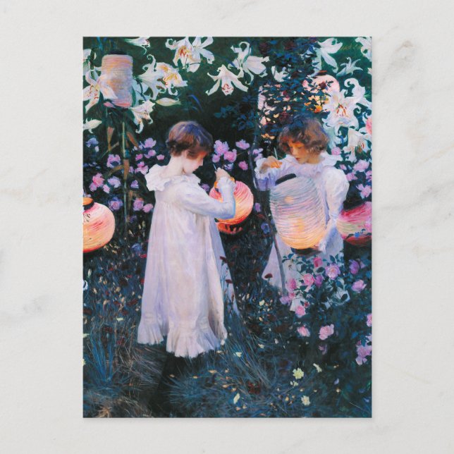 John Singer Sargent Carnation Lily Lily Rose Postcard (Front)