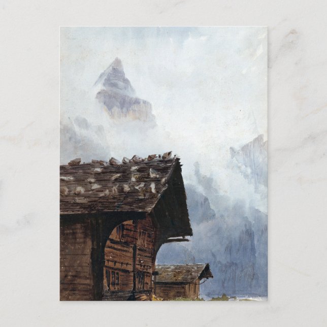 John Singer Sargent Chalets, Mürren Postcard (Front)