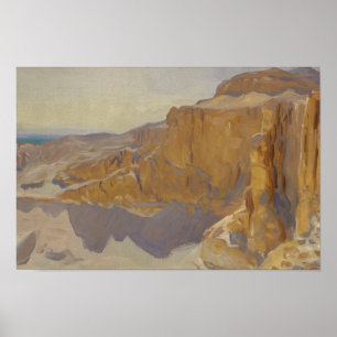 John Singer Sargent - Cliffs at Deir el Bahri Poster