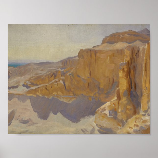 John Singer Sargent - Cliffs at Deir el Bahri Poster (Front)