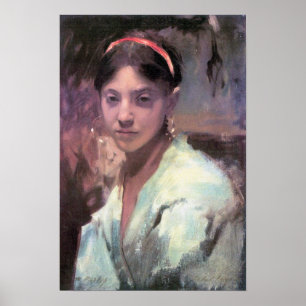 John Singer Sargent - Head of a Capri Girl Poster