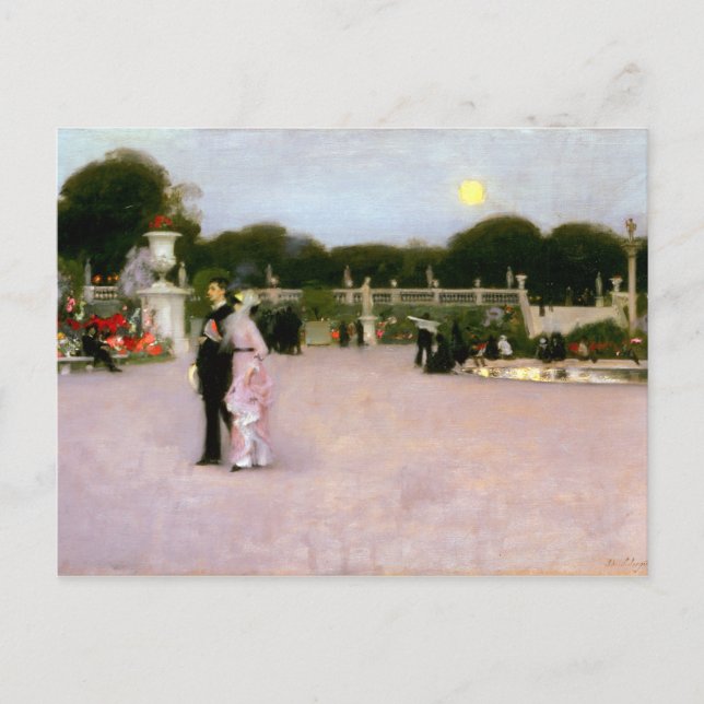John Singer Sargent In the Luxembourg Gardens Postcard (Front)