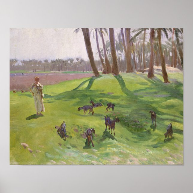John Singer Sargent - Landscape with Goatherd Poster (Front)