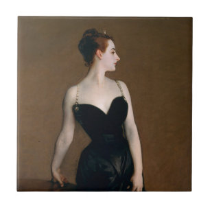 John Singer Sargent Madame X Portrait Moody Ceramic Tile