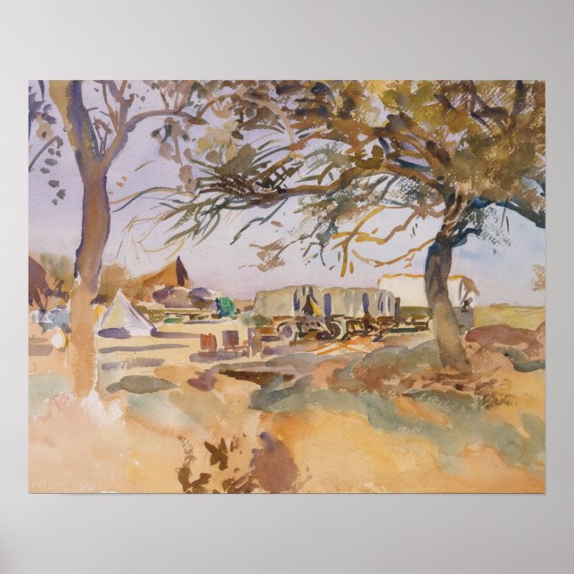 John Singer Sargent - Military Camp Poster (Front)