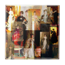 John Singer Sargent Portrait Collage Red and Black