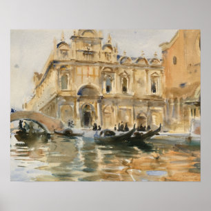 John Singer Sargent - Rio dei Mendicanti, Venice Poster