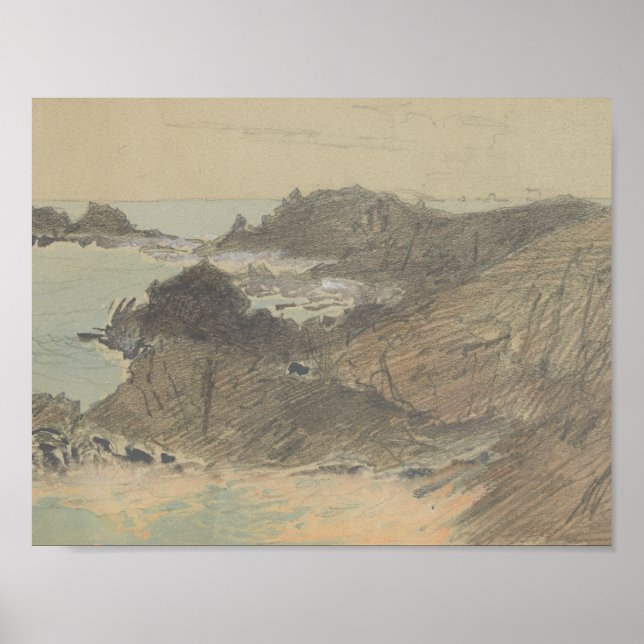 John Singer Sargent - Rocky Coast Poster (Front)