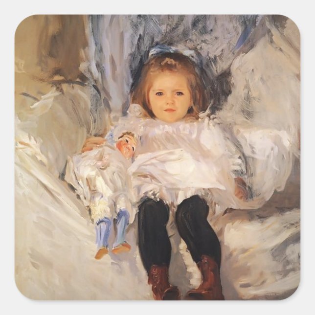 John Singer Sargent- Ruth Sears Bacon Square Sticker (Front)