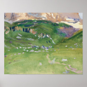 John Singer Sargent - Sellar Alp, Dolomites Poster