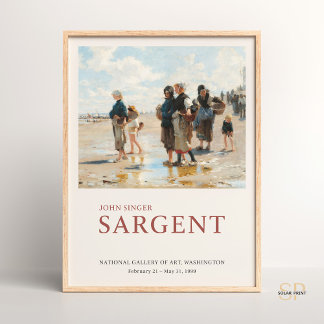 John Singer Sargent Setting Out to Fish Painting Poster