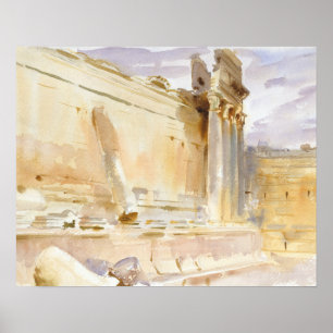 John Singer Sargent - Temple of Bacchus, Baalbek Poster