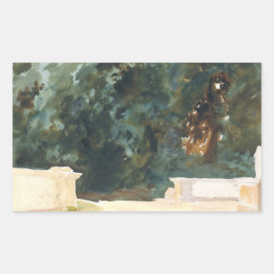 John Singer Sargent - Terrace and Gardens Rectangular Sticker