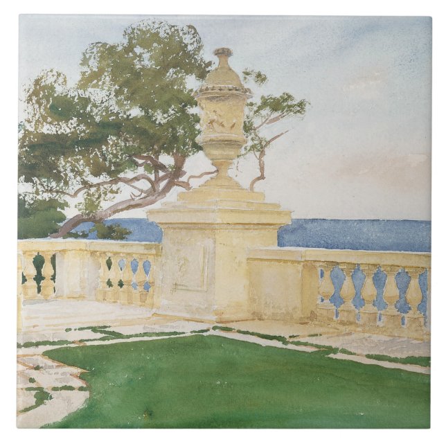 John Singer Sargent - Terrace, Vizcaya Ceramic Tile (Front)