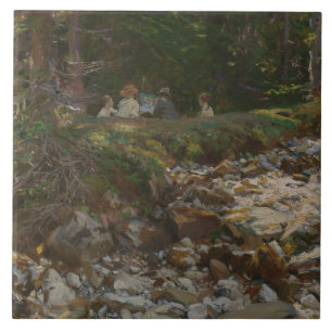John Singer Sargent - The Master and His Pupils Ceramic Tile