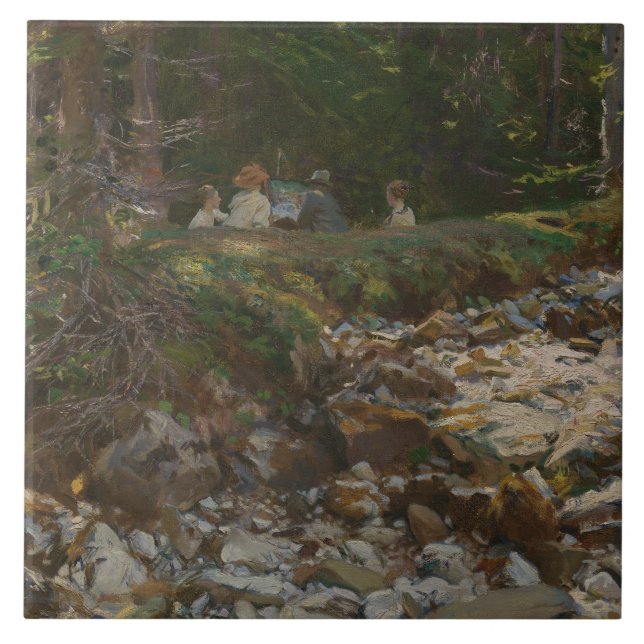 John Singer Sargent - The Master and His Pupils Ceramic Tile (Front)