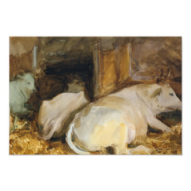 John Singer Sargent - Three Oxen Photo Print (Front)