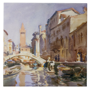 John Singer Sargent - Venetian Canal Ceramic Tile