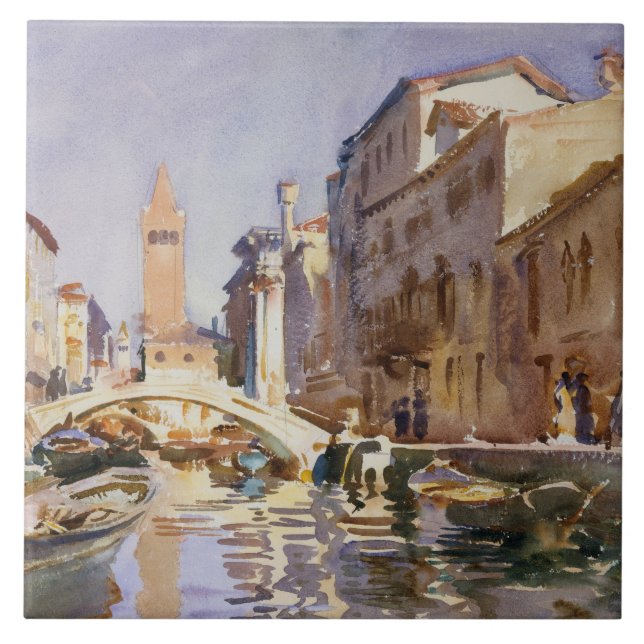 John Singer Sargent - Venetian Canal Ceramic Tile (Front)