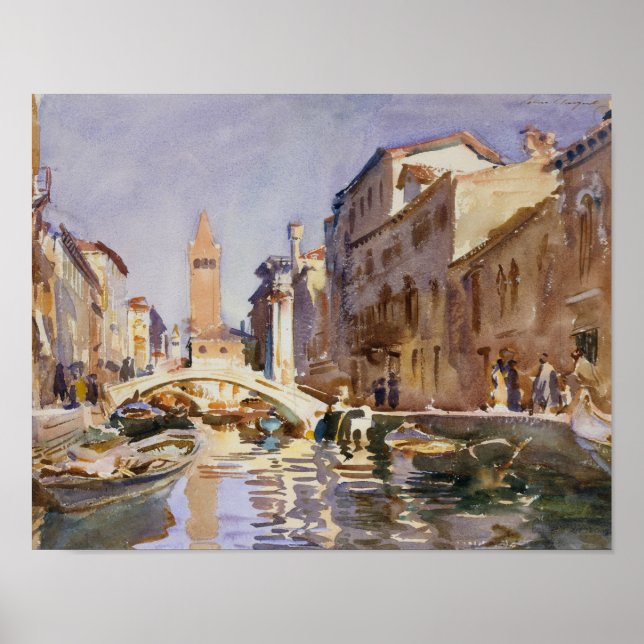 John Singer Sargent - Venetian Canal Poster (Front)