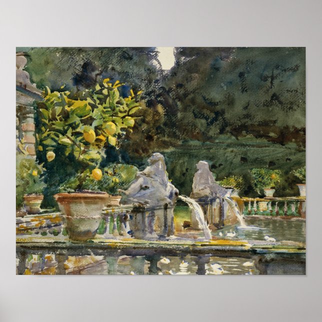 John Singer Sargent - Villa di Marlia, Lucca Poster (Front)