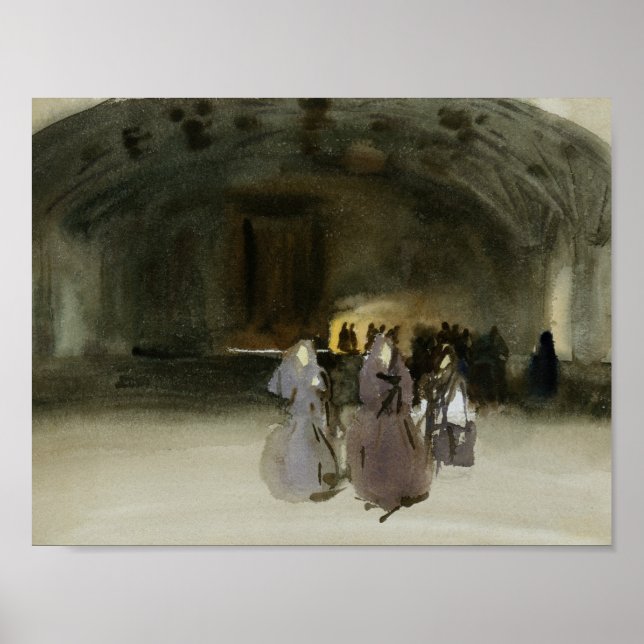 John Singer Sargent - Women Approaching Poster (Front)