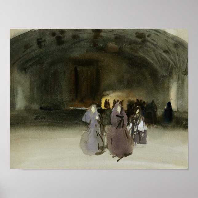 John Singer Sargent - Women Approaching Poster (Front)