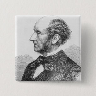 John Stuart Mill 15 Cm Square Badge