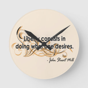 John Stuart Mill Round Clock
