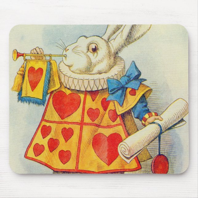 John Tenniel | The White Rabbit Mouse Pad (Front)