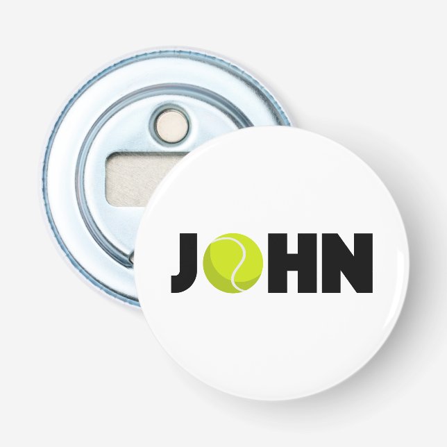 John Tennis Bottle Opener (Front)