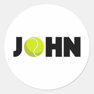 John Tennis Classic Round Sticker