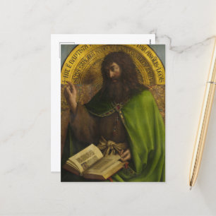 John the Baptist, The Ghent Altarpiece by van Eyck Holiday Postcard
