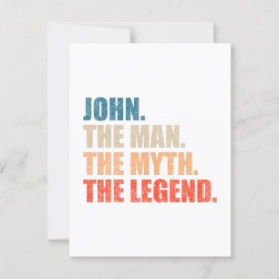 John The Man The Myth The Legend Postcard