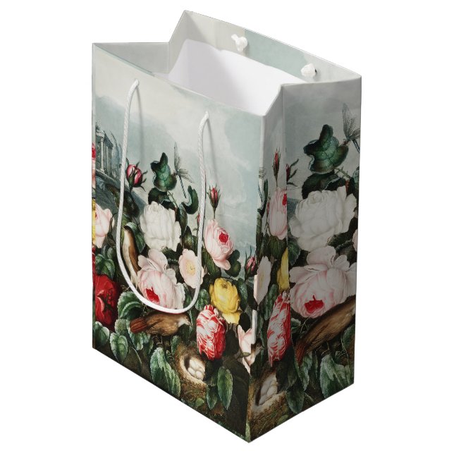 John Thornton Roses from The Temple of Flora Medium Gift Bag (Front Angled)