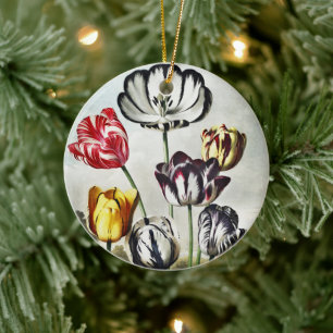John Thornton Tulips from The Temple of Flora Ceramic Ornament